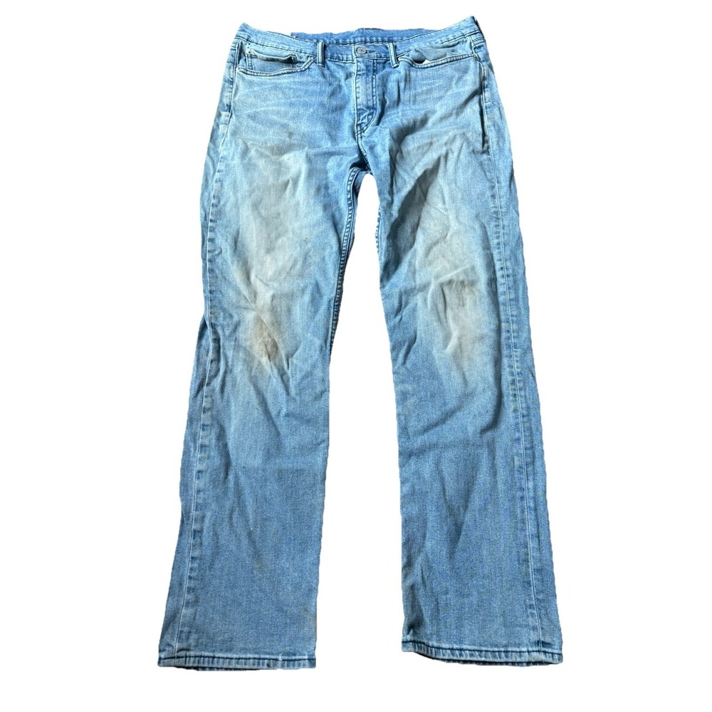 Levis 514 Straight Leg Jeans Men's 36x34 Medium Wash Blue Denim Y2K